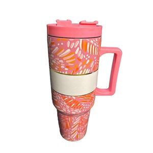 Mary‎ Square Mosaic Meadow Pink 40 OZ Tumbler